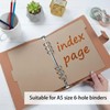 20pcs A5 Binder Dividers with Tabs 6-Hole Kraft Paper Index