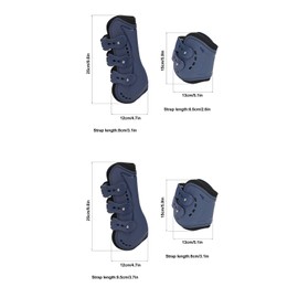 4PCS Horse Boots, Protective Horse Tendon Boots, Adjustable Open Front Fetlock Boot Breathable Protective Horse Jumping Tendon Boots Blue Set of 4(L)