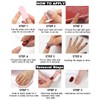 RikView Press on Nails Short Fake Nails Pink Nails Clear