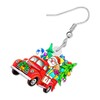 BONSNY Acrylic Dangling Novelty Funny Christmas Truck Tree Earrings Hypoallergenic
