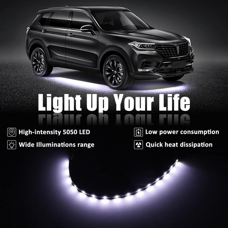 XT AUTO White 12v 15 Led 30cm Car Flexible Waterproof