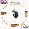 British Manufactured - 4 Castor Wheels | 50mm Swivel M8x15
