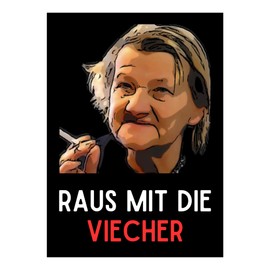 Generisch Raus Mit Die Viecher, German Saying Sticker 5x, Family Karin Ritter Norman, Köthen Sticker