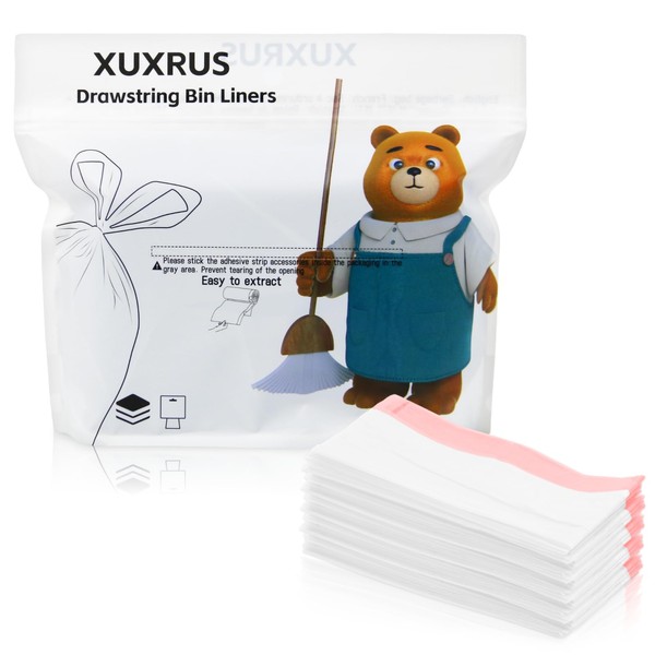 XUXRUS 20L Bin Bags Thickened Kitchen Bin liners with Handles,Strong