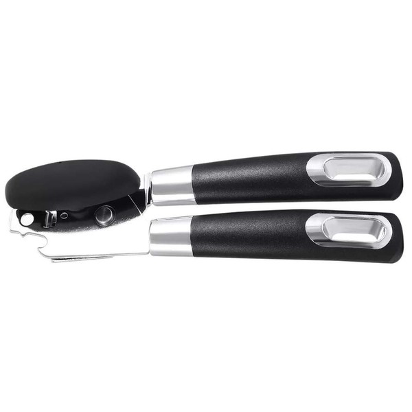 Manual Can Opener, Stainless Steel Portable Can Opener with Non-Slip