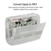 Cassette to MP3 Converter Multifunction Auto Reverse Transparent Retro Portable