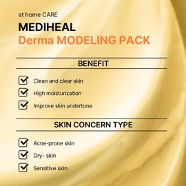 Mediheal Derma Modeling Pack (Vitamin) - Radiance Care For Smooth Skin - Easy DIY Home Spa Kits, Hydrating Icy Jelly Mask For Skin Refreshment