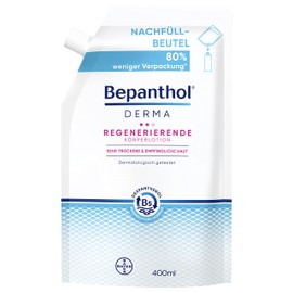 Bepanthol DERMA Regenerating Body Lotion, Body Care for Sensitive and Very Dry Skin, Dermatologically Tested Moisturising Cream, Fragrance Free, 400 ml Refill Bag