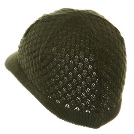 Rasta Plain Beanies Visors (05)-Olive