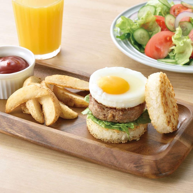 Shimomura Kougyou YP-212 Rice Burger Set, Dishwasher Safe, Orange