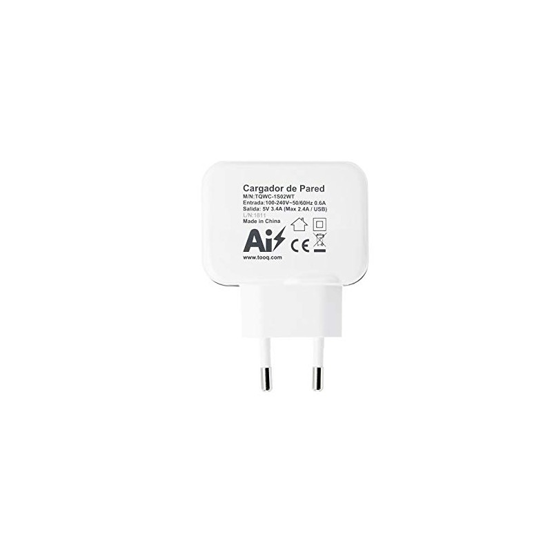 USB Wall Charger with 2 x USB 3.4A High Charging
