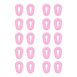 HARFINGTON 10 Pairs Glasses Ear Grip Silicone Hollow Type 14.4mm Eyeglasses Temple Grips Retainer Anti Slip Soft Eyeglass Ear Grips for Eyeglasses Sunglasses Sport Glasses, Pink