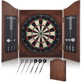 Yirinatek Sisal Dart Board Cabinet Sets, Decorative Dart Boards for Adults