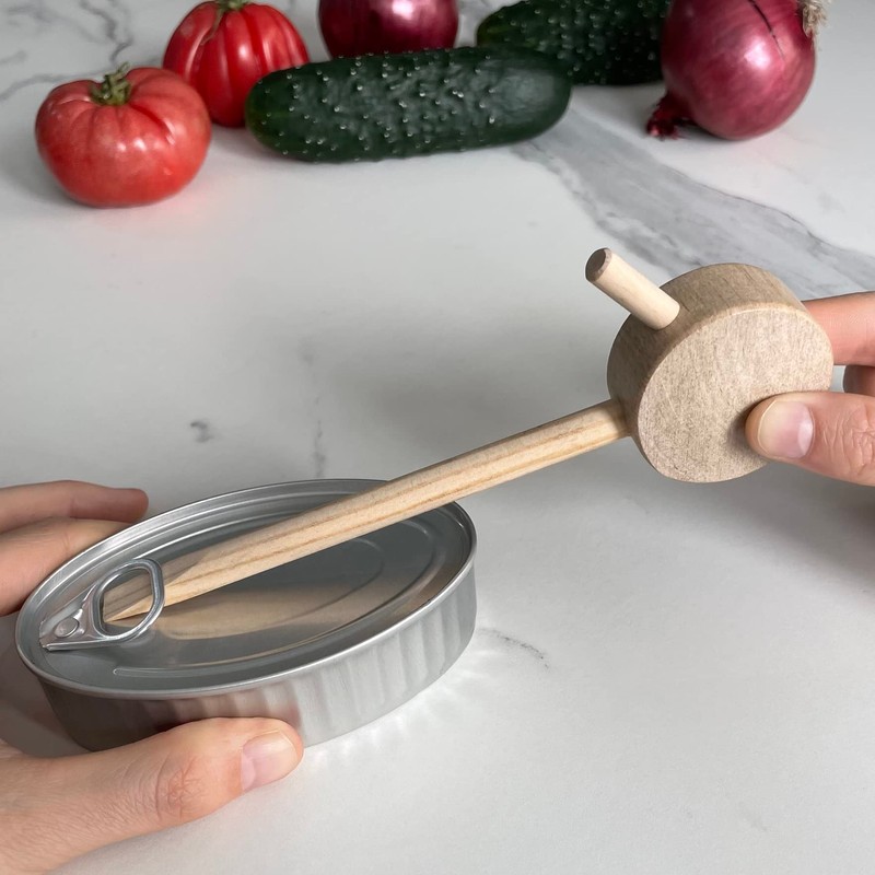 Varena Wooden Manual Can Opener Ring Opener Kitchen Tools Easy