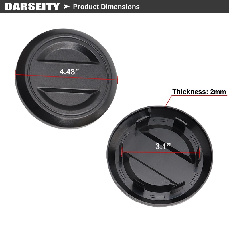 4 Pack Polaris RZR Hub Wheel Center Caps, Replace #1522872-655,