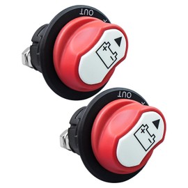 Battery Disconnect Switch, 12V-48V Battery Master Cut Shut Off Isolator Switch, Max 32V DC 100A Cont 150A Power Battery On-Off-Out Switches for Car Trailer Truck RV ATV Boat 2PCS