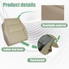 Priprilod Tan Leather Driver Side Bottom Replacement Seat Cover Compatible
