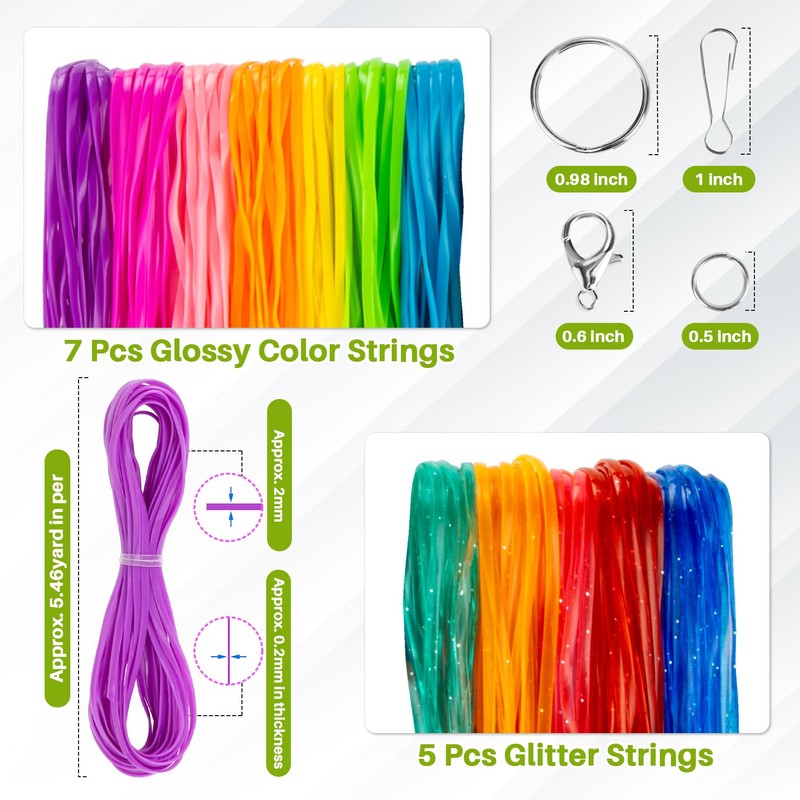 RAINFLOW Plastic Lanyard String Kit - Lanyard Making Kit,Plastic String