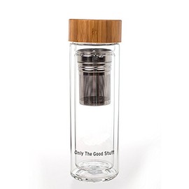 Double Wall Glass Cold Brew Chai, Tea Infuser, Water Tumbler.