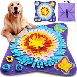Tonsooze Pet Snuffle Mat for Dog, Training Mat for Pets Dogs Cats, Washable, Foldable, Puppy Training Pad, Foraging Skill Puzzle Toys, 70 x 70 cm