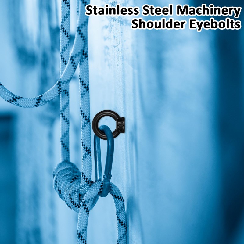 4PCS M6 Eye Bolts, Stainless Steel Male Thread Lifting Ring