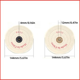 Wjelet 2Pcs 6 Inch Professional Buffing Polishing Wheels for Bench Grindes With 1/2" Arbor Hole