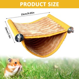 Warm Hamster Hammock House Mouse Rat Hanging Swing Bed Guinea Pig Cage Bedding Small Pet Animal Double Layer Cage Tent Hut Nest for Winter Mouse Rat Hamster Play Sleep