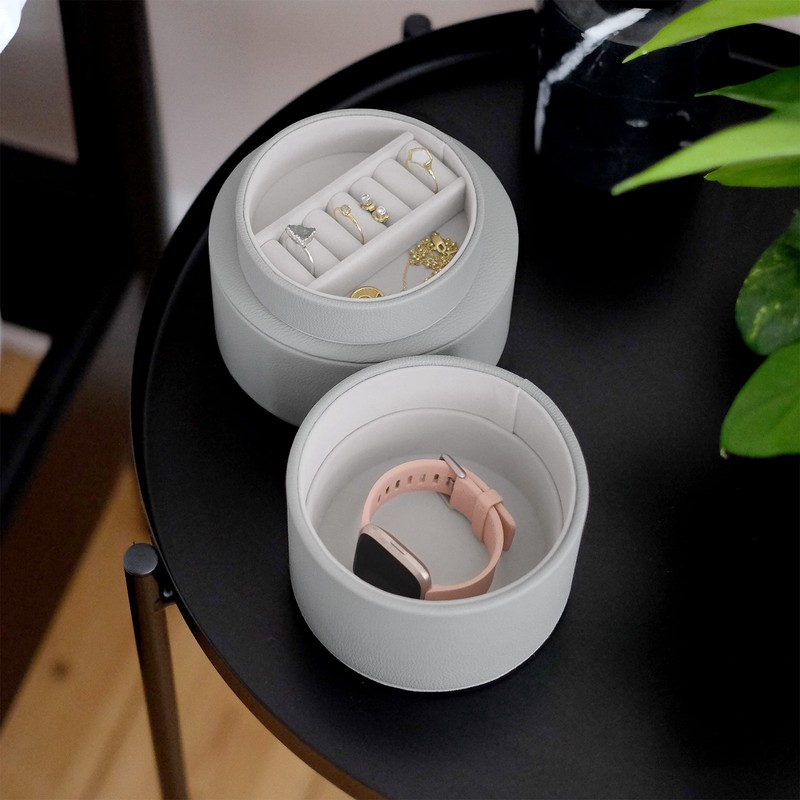 Stackers Pebble Grey Bedside Jewellery Box Pod
