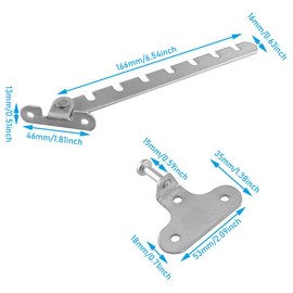 WHYHKJ 1 Set Window Restrictor Latch 7-Card Small Hole Limiter Stainless Steel Security Lock Window Latch Anti Falling Wind Hook Wind Brace Adjustable Window Safety Lock for Various Doors and Windows