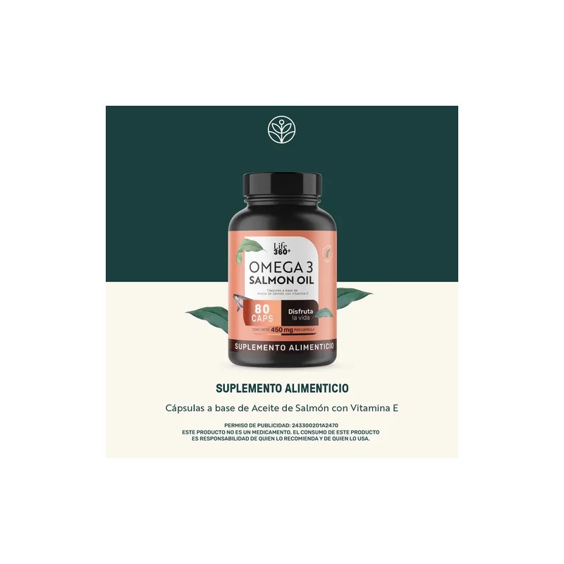 Vitamina E Omega Life 360+ 80 Cápsulas De Aceite De