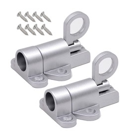 Pack of 2 door bolts, latch lock, automatic locking lock bolt, spring bounce door screw with screws, suitable for cabinet doors, windows, wooden doors