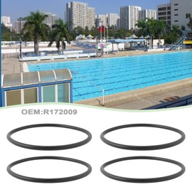 SG Store 6 Pieces Pool Filter O-Ring Replacement Part R172009 Compatible with Pentair Rainbow 300 302 300-19 300-29X Black (10.5 x 9.5 x 0.5 cm)