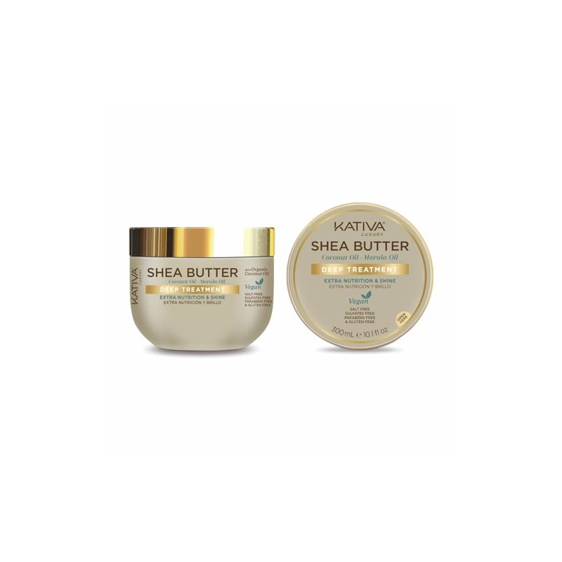 2 Pack KATIVA Shea Butter Coco -Marula Tratamiento Intensivo X300ML