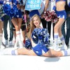 Lovecheer 2PCS Pom Poms Cheerleading Blue and Silver Metallic Cheer