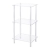 Aquiver Acrylic Tall Side Table - 3 Tier End Table