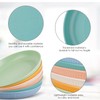 Worephu Unbreakable Dinner Plates, 6 Colors Reusable Lightweight Plates, Pizza/Pasta/Snack/Salad