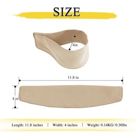 NICETOWN Strong Magnetic Curtain Tiebacks - Modern Simple Style Curtain Ties Backs Holdbacks Holders for Indoor/Outdoor Curtains (Beige, 11.8X 4 Inches, Set of 4)