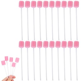 Hisopos Esponja de Esponja Swab, Desechables Hisopos Orales, Cuidado Oral Hisopos, Swab Dental Swabsticks para Limpieza de Del Diente, Dientes Limpieza de Los Hisopos (100, rosa)