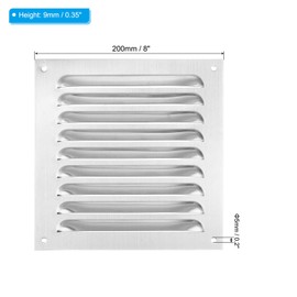 PATIKIL 8 x 8 Inch Vent Cover, 304 Stainless Steel Screen Air Grille Ventilation Cover HVAC Louvered Grill for Home Kitchen Bathroom Wall Ceiling