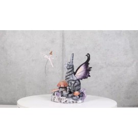Ebros Gift Whimsical Amy Brown Curious Encounter Fairy Tabby Cat With Pixie Fae Figurine