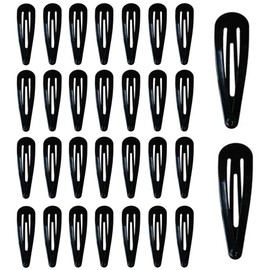 80Pcs Black Snap Hair Clips, 2Inch Metal Hair Clips, Hair Clips Slides, Beauty Hair Accessory, Metal Snap Barrettes, Hair Barrettes for Kids Women