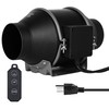iPower 4" Quiet Inline Duct Fan with 10-speed Controller, 214