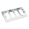 Eucalyptus Leaves Decorative 4-Gang Screwless Quad Rocker/GFCI Wall Plates Summer