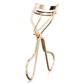 SAWKIT Pro Eyelash Curler – No Pinching, Hypoallergenic Rubber Pad for Perfect Curves, Painless & Gentle, Fits All Eye Types – Compact Travel-Friendly Design with Case (Gold)