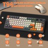 FREEWOLF T96 Smart Display Wireless Gaming Keyboard and Mouse Comb,