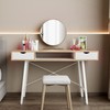 soges Mid Century Desk with Drawers, 47 inches Writing Study