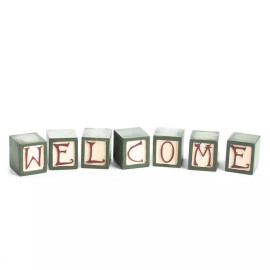 Factory Direct Craft Welcome Wood Blocks | 14 Pieces