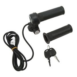 Electric Bike Scooters Twist Throttle Grip, Electric Bike Grip, 5 Wires Bike Modified Speed Control Handle Grips with Keys for 22.5mm Handlebar