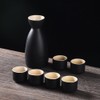 DQMPTCUA Japanese Sake Set, Traditional Ceramic Sake Cups 7-Piece Set,