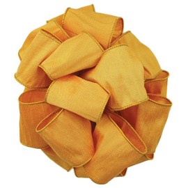 Offray Wired Edge Anisha Craft Ribbon, 2-1/2-Inch Wide by 10-Yard Spool, Gold